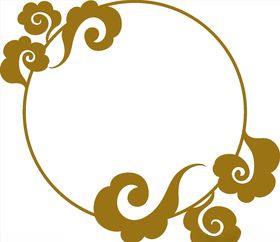 中国风金边祥云