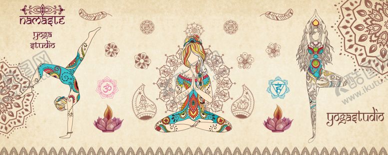 编号：44319110120851071778【酷图网】源文件下载-瑜伽背景图