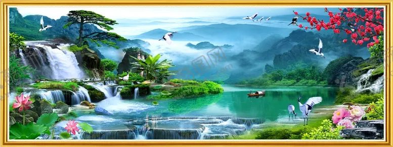 编号：45136009191103109513【酷图网】源文件下载-山水画