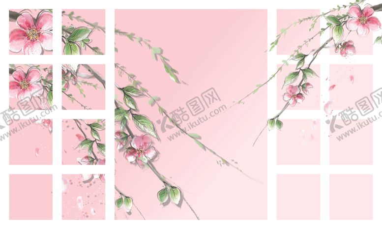 编号：35725009201422073059【酷图网】源文件下载-3D花背景墙