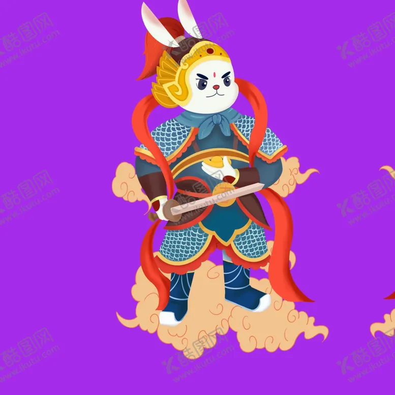 编号：93948612080640085239【酷图网】源文件下载-手绘卡通小兔