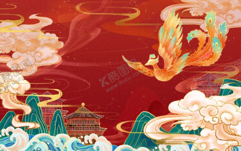 编号：42298205150559438655【酷图网】源文件下载-国潮画背景图