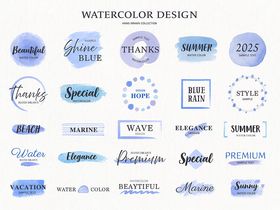 水彩风格标志设计集合