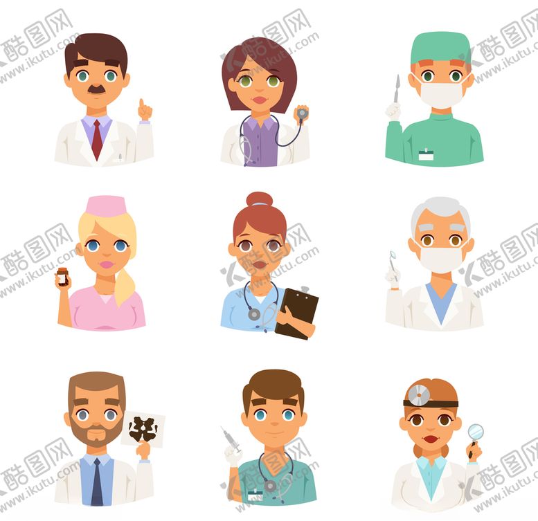 编号：53257410202004442595【酷图网】源文件下载-卡通医生