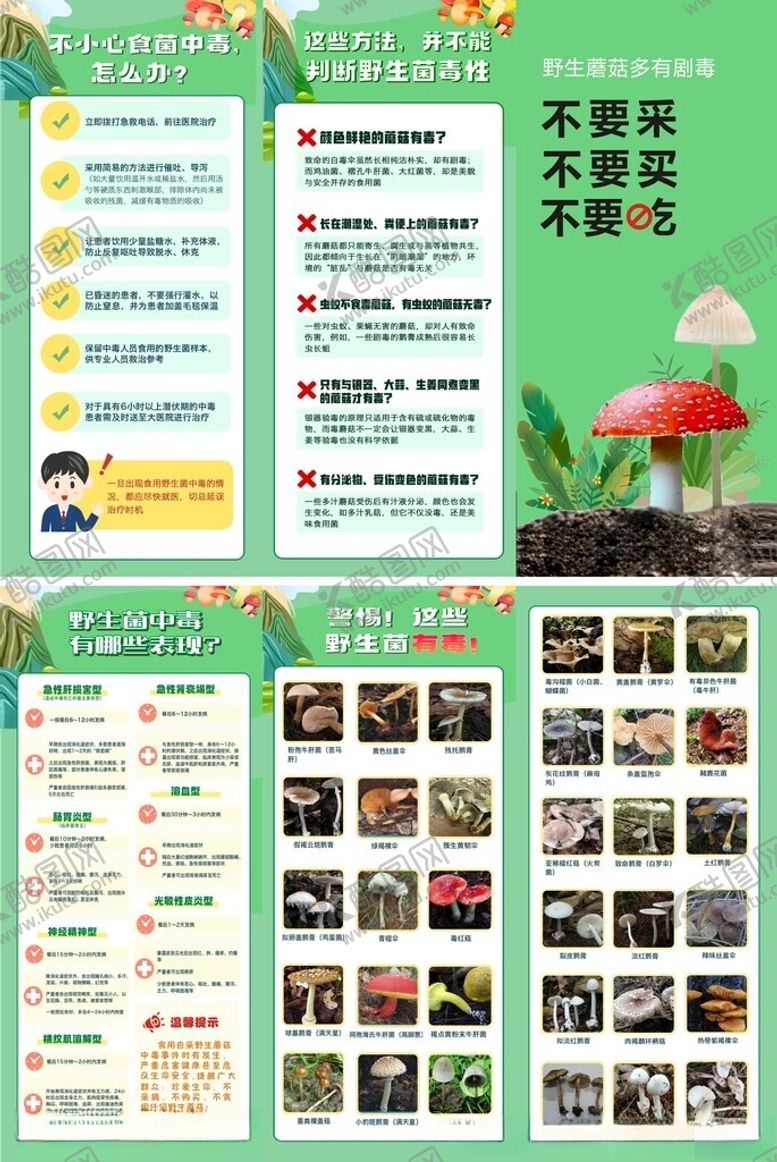编号：20521011220015451151【酷图网】源文件下载-食用菌正确安全采摘宣传知识