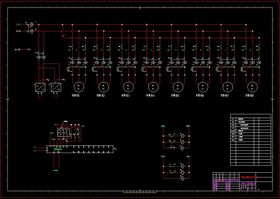 升降柱控制柜电路CAD图纸