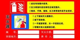 灭火器使用说明宣传海报