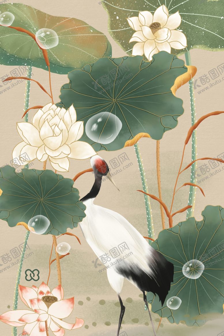 编号：41810810071743164242【酷图网】源文件下载-新中式夏日荷叶荷花
