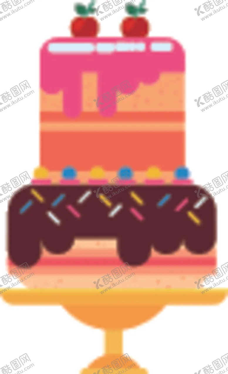 编号：14038406270950107169【酷图网】源文件下载-生日蛋糕