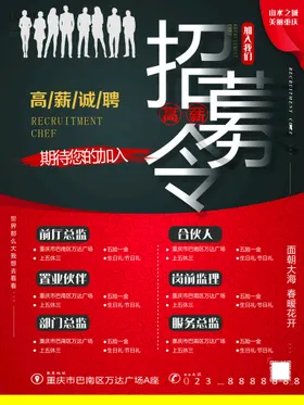 招聘海报设计夜场传单