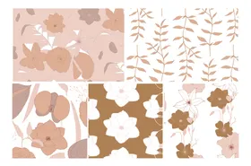 复古花卉植物图案素材集