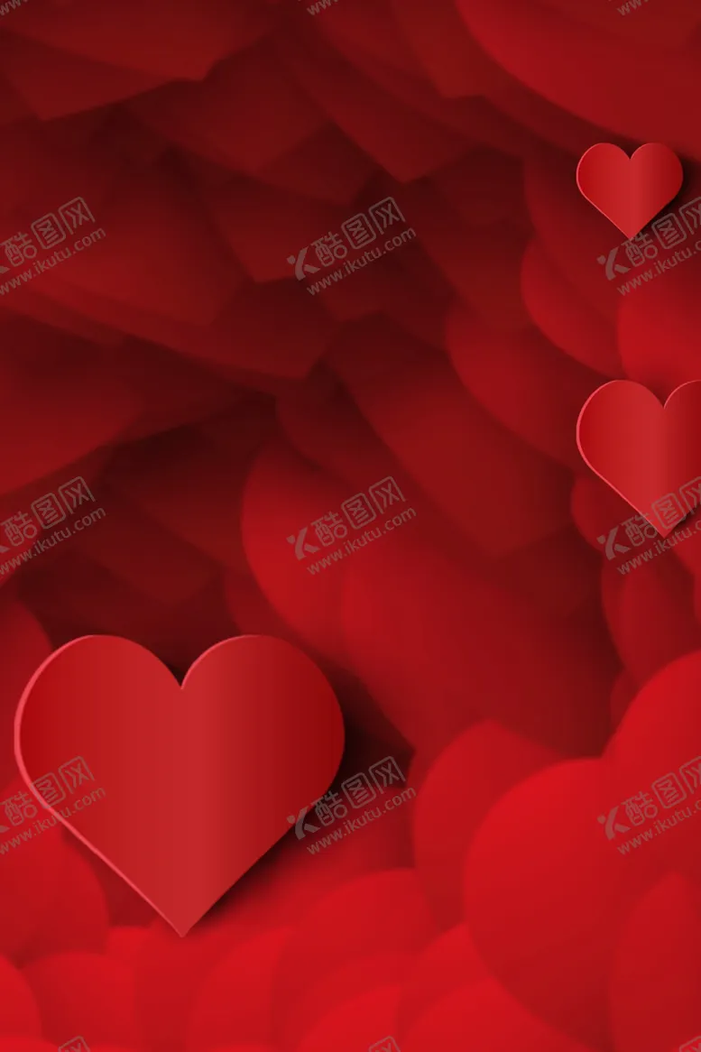 编号：82918612041956451102【酷图网】源文件下载-红色爱心背景