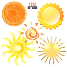 太阳海报 意境太阳插画