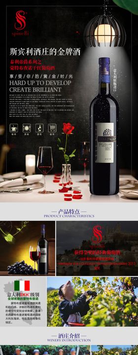 葡萄酒红酒介绍展示