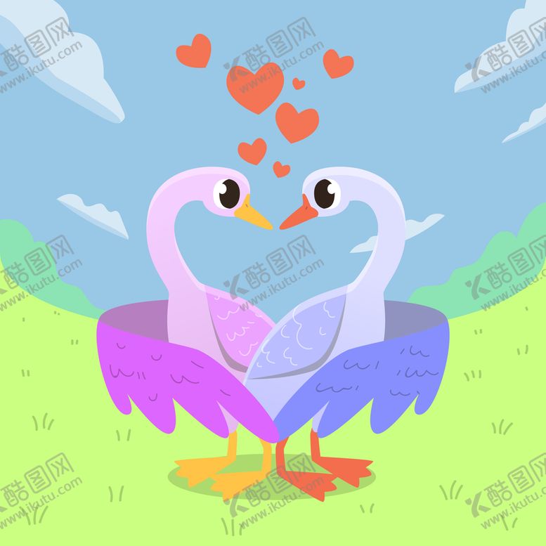 编号：29315609200657179346【酷图网】源文件下载-动物情侣