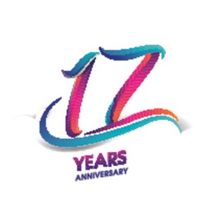 17周年数字logo设计