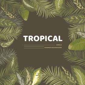 热带植物创意设计图案