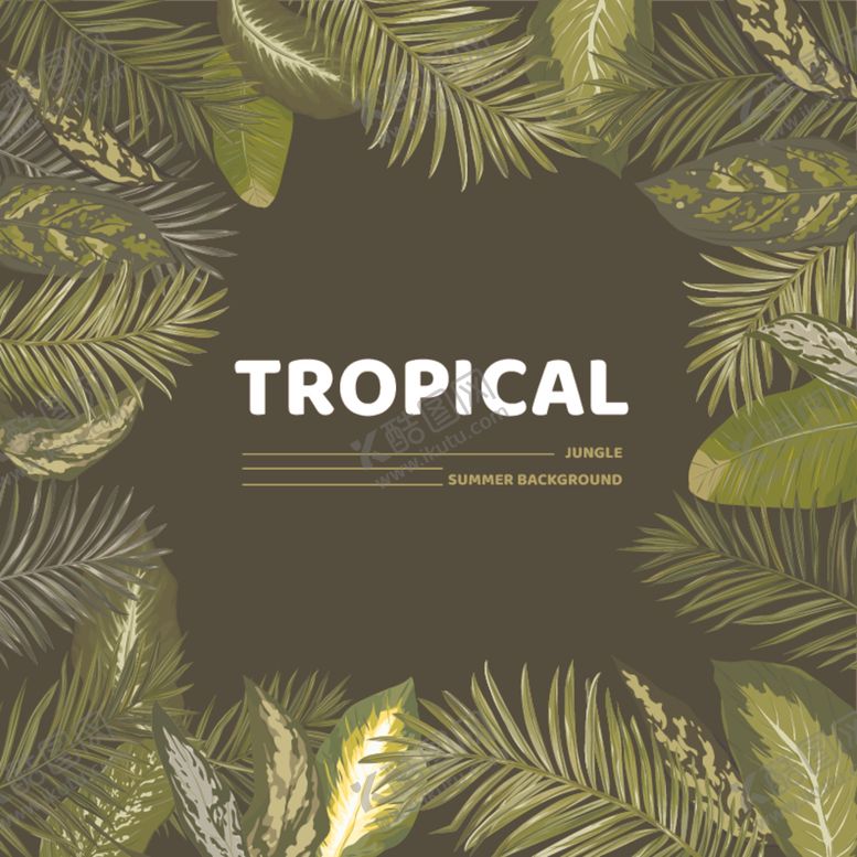 编号：69177810191204117675【酷图网】源文件下载-热带植物创意设计图案
