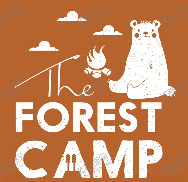 编号：79339709150227077516【酷图网】源文件下载-野餐熊艺术字篝火