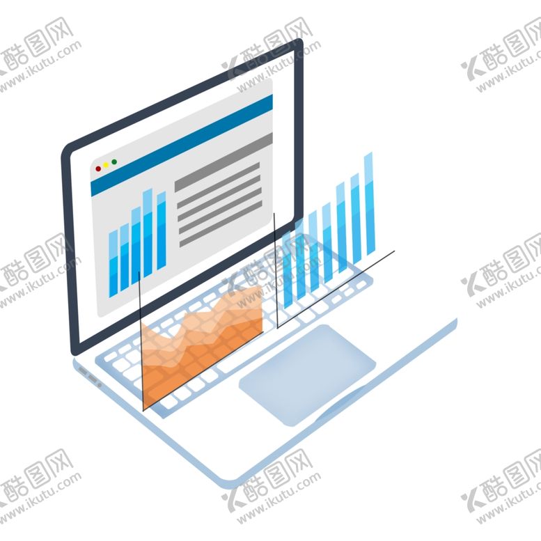 编号：59943210081356547906【酷图网】源文件下载-商务办公电脑2.5d立体免扣元