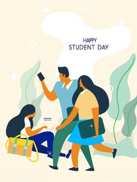 时尚校园男女学生