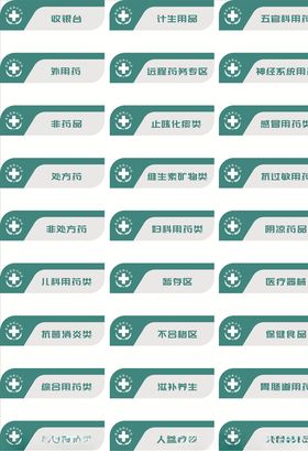 医院科室门牌简约