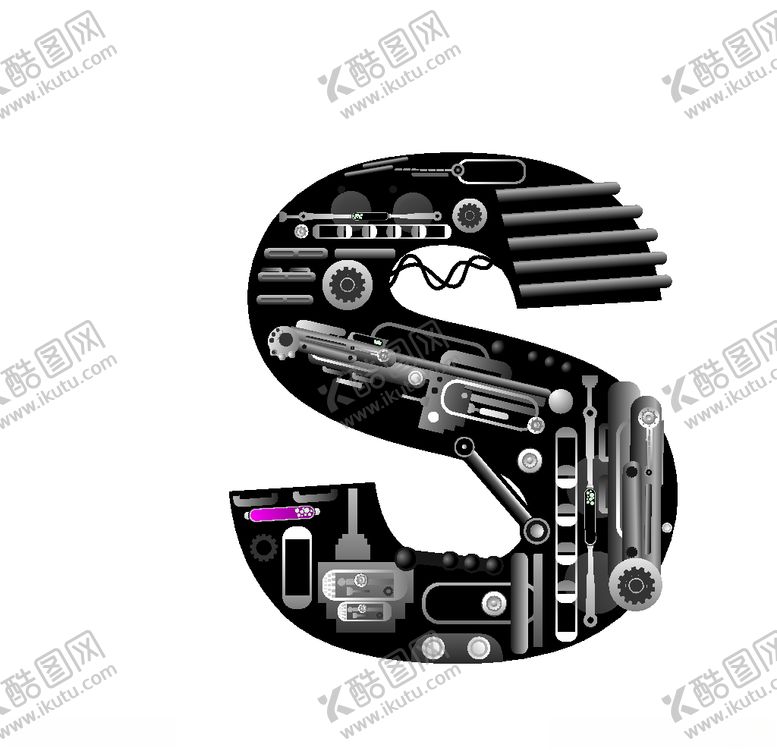 编号：14346209150720519920【酷图网】源文件下载-创意机械科技字母