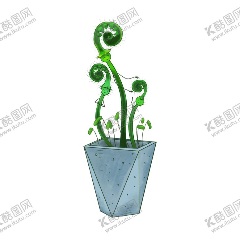 编号：56684809300601475263【酷图网】源文件下载-植物拟人小清新手绘插画