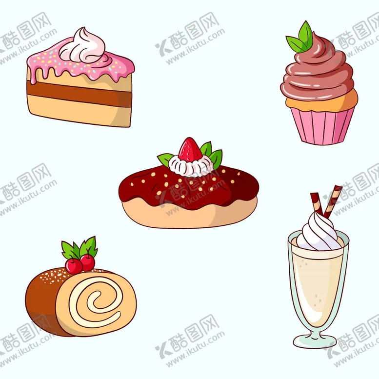 编号：38968311202051263638【酷图网】源文件下载-西式甜点