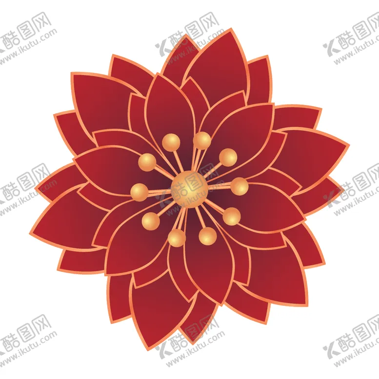 编号：69987301181921374981【酷图网】源文件下载-红色花朵素材