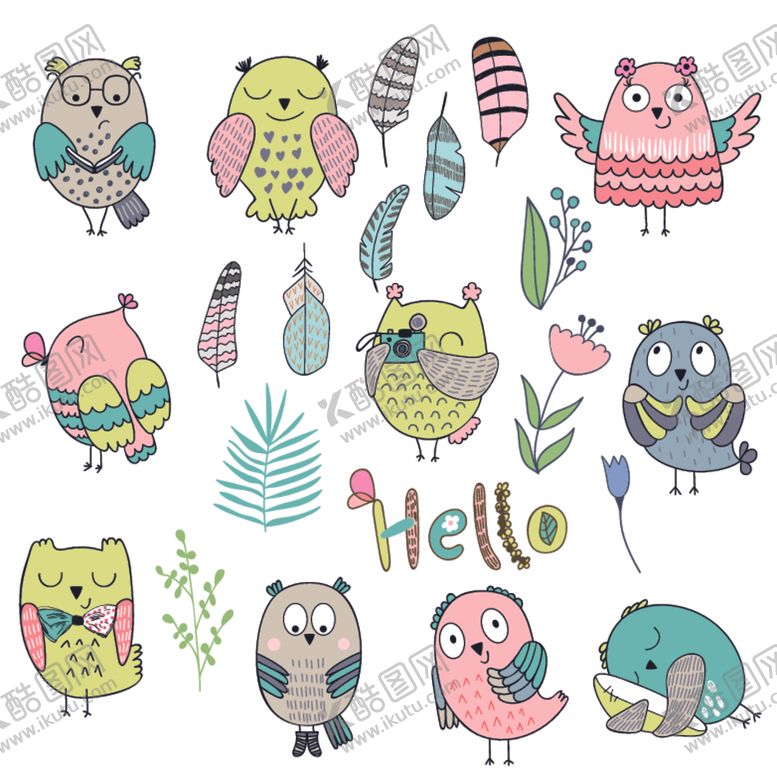 编号：64643609230312134593【酷图网】源文件下载-卡通鸟