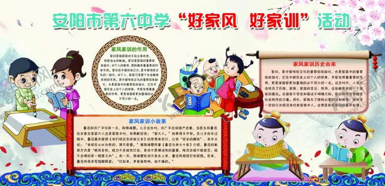 编号：62446709151015422671【酷图网】源文件下载-好家风好家训活动展板