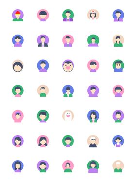 可爱小人图标