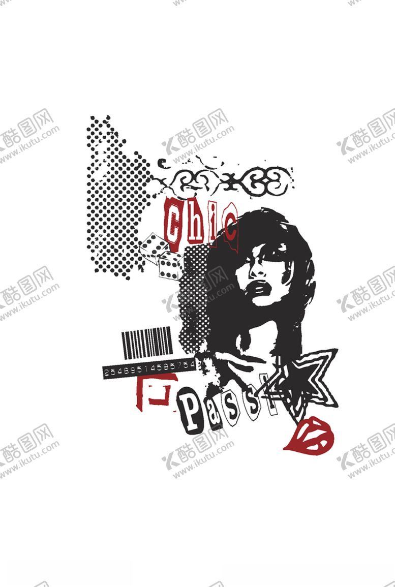 编号：82440810251759287935【酷图网】源文件下载-女装人物印花