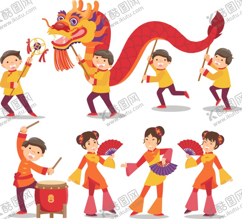 编号：81833410040345272684【酷图网】源文件下载-春节插画