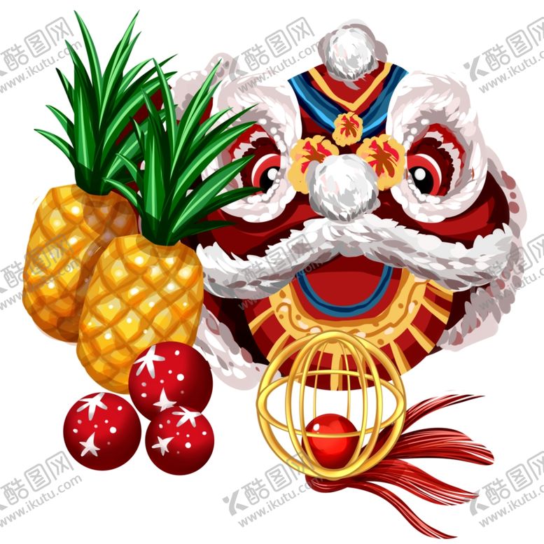 编号：33875410030922218762【酷图网】源文件下载-喜庆新年卡通年货图案