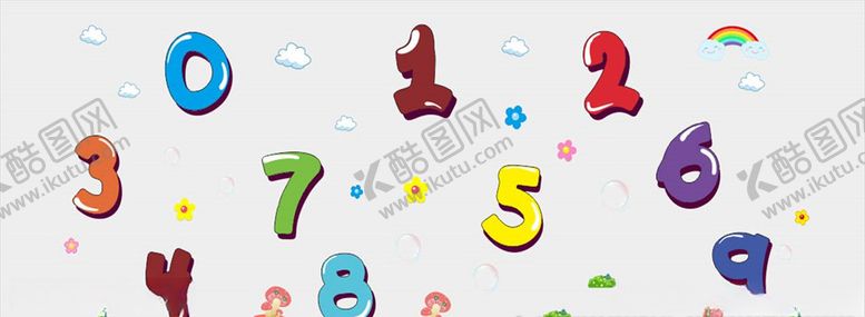 编号：10321606280559105409【酷图网】源文件下载-卡通数字墙矢量图
