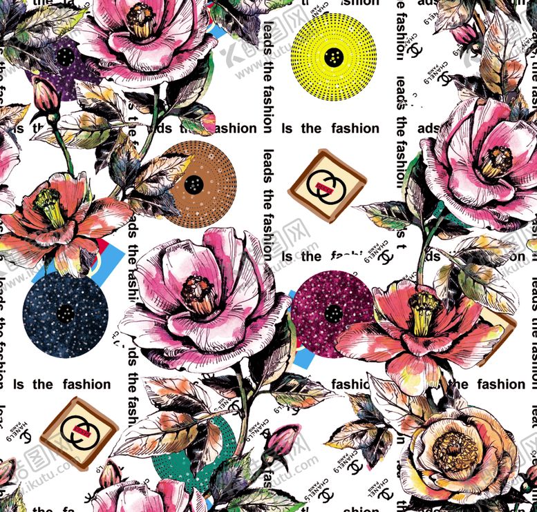 编号：16039809101703387100【酷图网】源文件下载-链条豹纹设计大牌图案