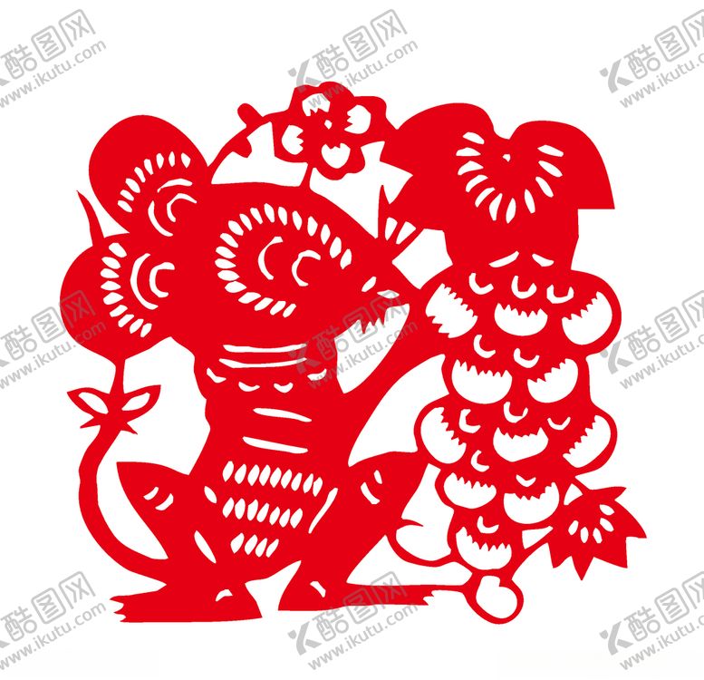 编号：89288510111107149464【酷图网】源文件下载-鼠年剪纸风格