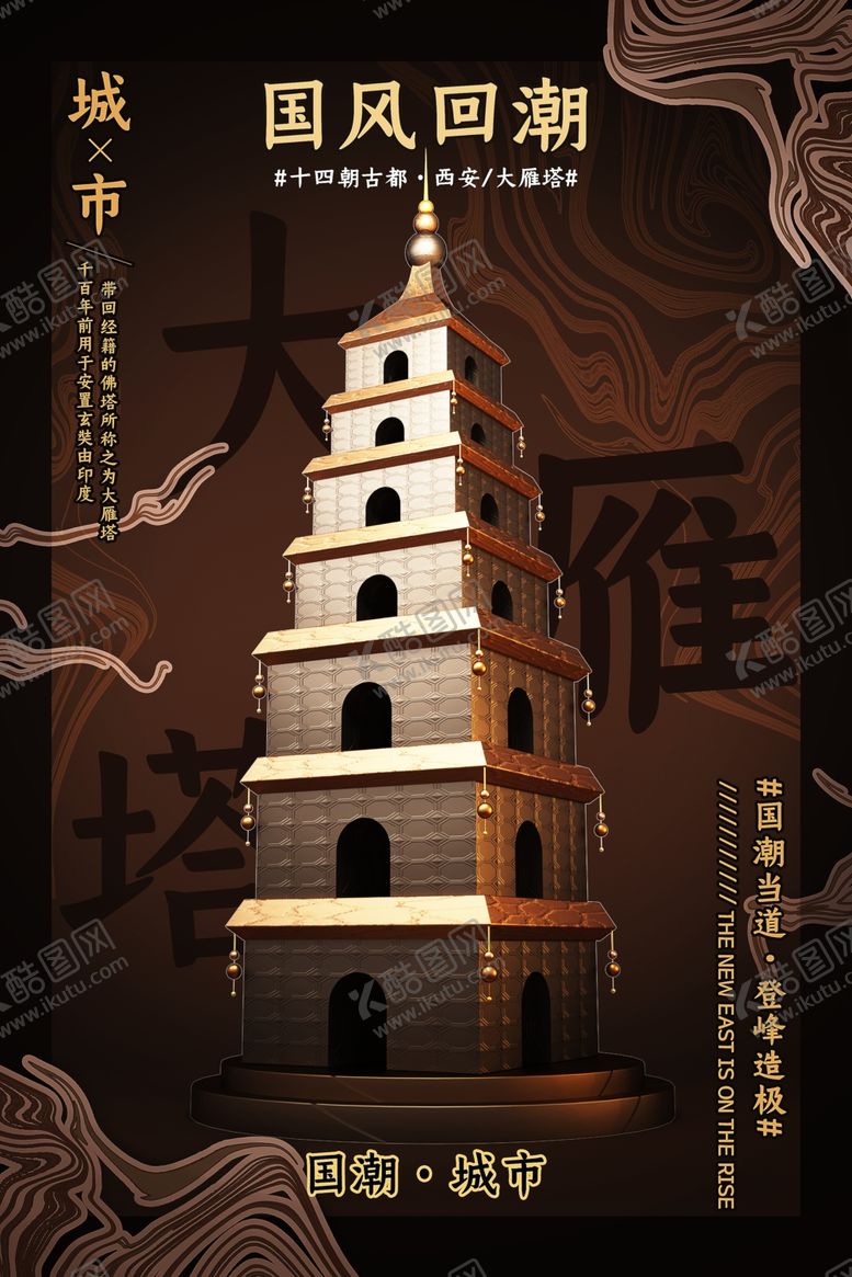 编号：64515204160437025577【酷图网】源文件下载-中国风国潮城市宣传海报
