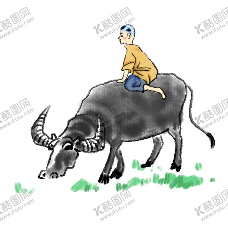 编号：48482910181957406721【酷图网】源文件下载-清明节放牛素材