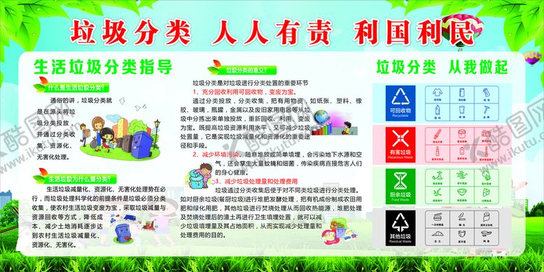 编号：94820901130946583653【酷图网】源文件下载-垃圾分类人人有责