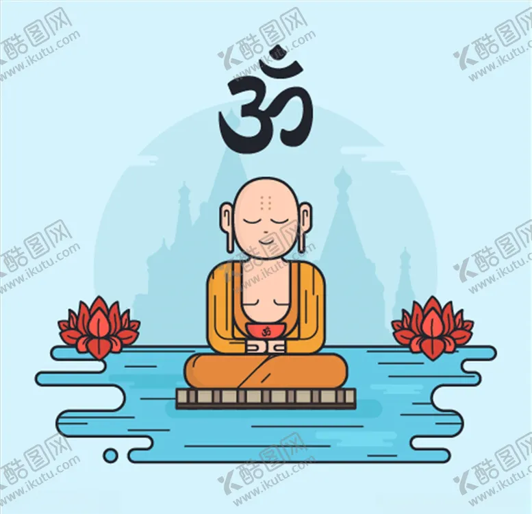 编号：33440404010437259066【酷图网】源文件下载-卡通和尚