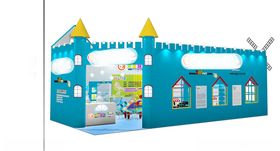 展览3D模型二面开口厅设计灯光效果图示