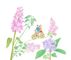 鲜花插画