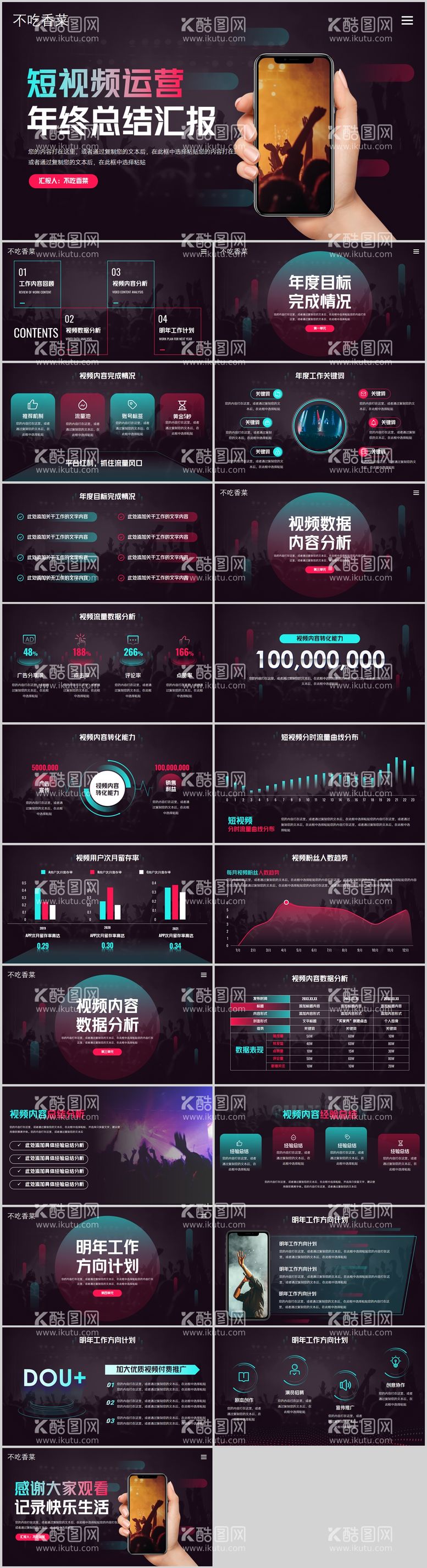 编号：65318812012036165385【酷图网】源文件下载-短视频运营年终总结汇报