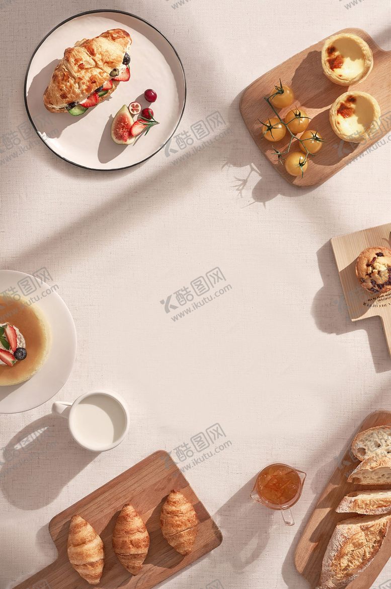 编号：80812101260330191981【酷图网】源文件下载-美食俯视背景