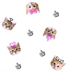 可爱猫猫头矢量插画