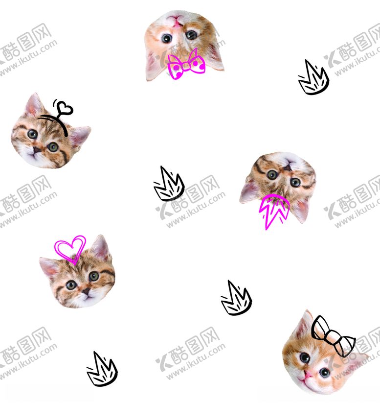 编号：76644107080617373252【酷图网】源文件下载-可爱猫头