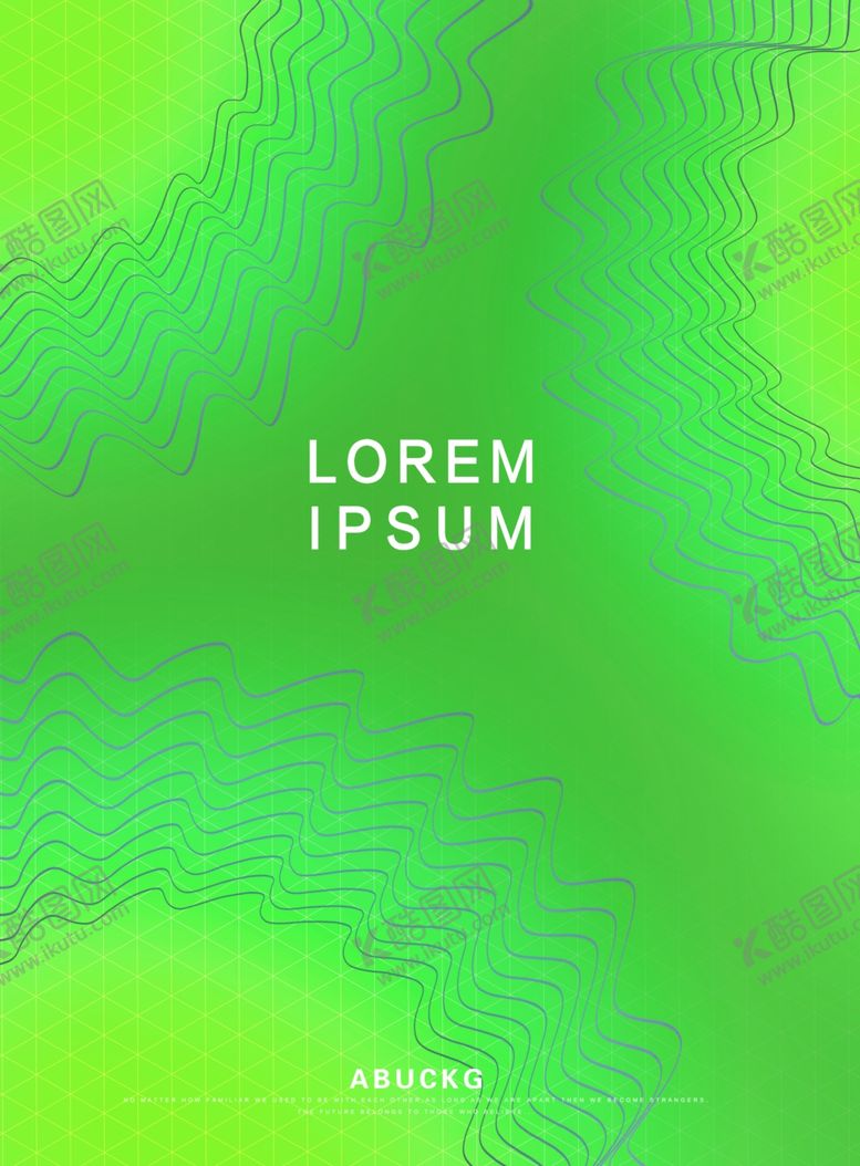 编号：88732109140238303829【酷图网】源文件下载-绿色线条海报背景